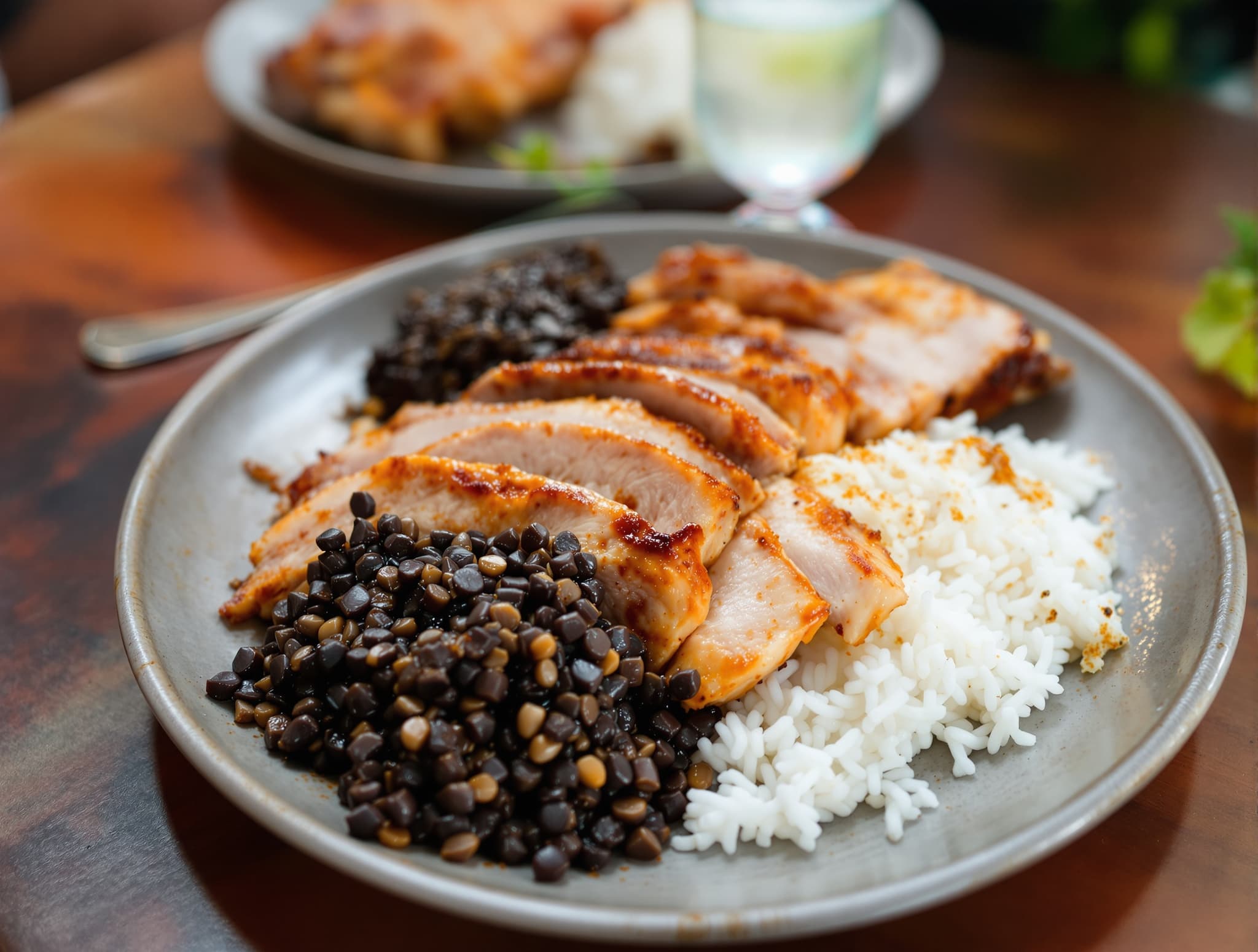 A plate of babi guling — Bali's signature spit-roasted suckling pig — served with rice, lawar, and crackling skin, representing the dish described as the defining food of Balinese cuisine in this guide.
