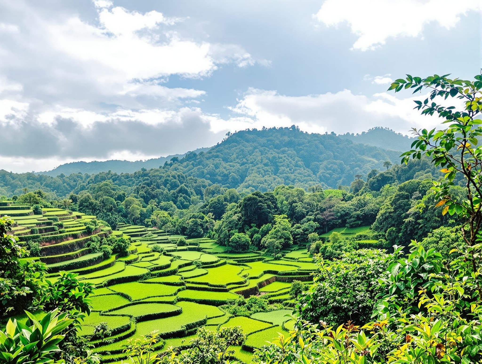 Ubud's lush jungle or rice terrace landscape, conveying the cultural and natural immersion the article calls non-negotiable for any Bali trip over four days — cooler, greener, and fundamentally different from the coastal areas